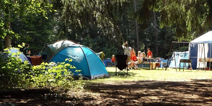camping with family